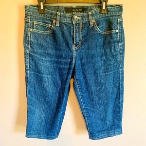 Calvin Klein Blue Jean Skinny Bermuda Shorts